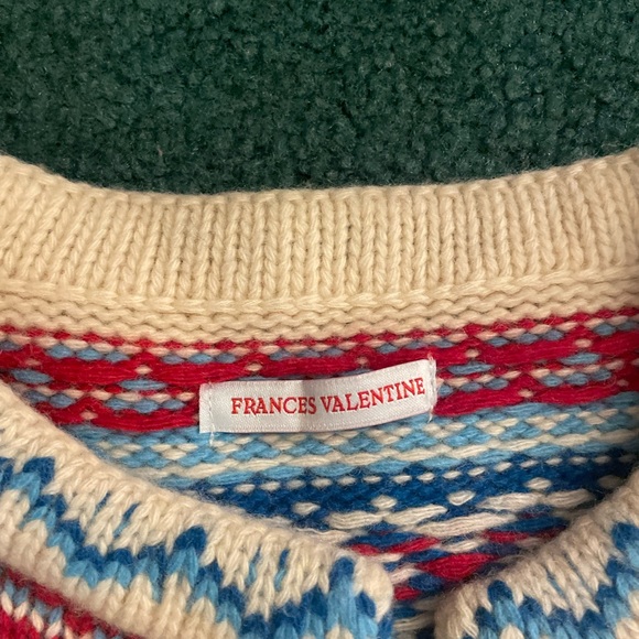 Frances Valentine Ella Fair Isle Knit Cardigan small - Picture 2 of 9